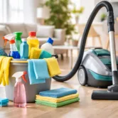 Home Cleaning Home cleaning business equipment setup in modern house