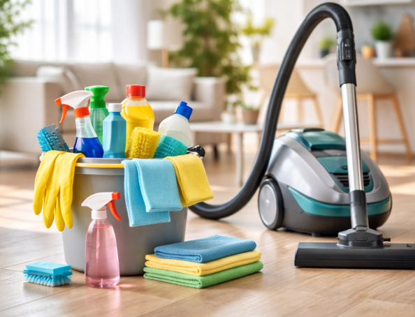 Home Cleaning Home cleaning business equipment setup in modern house