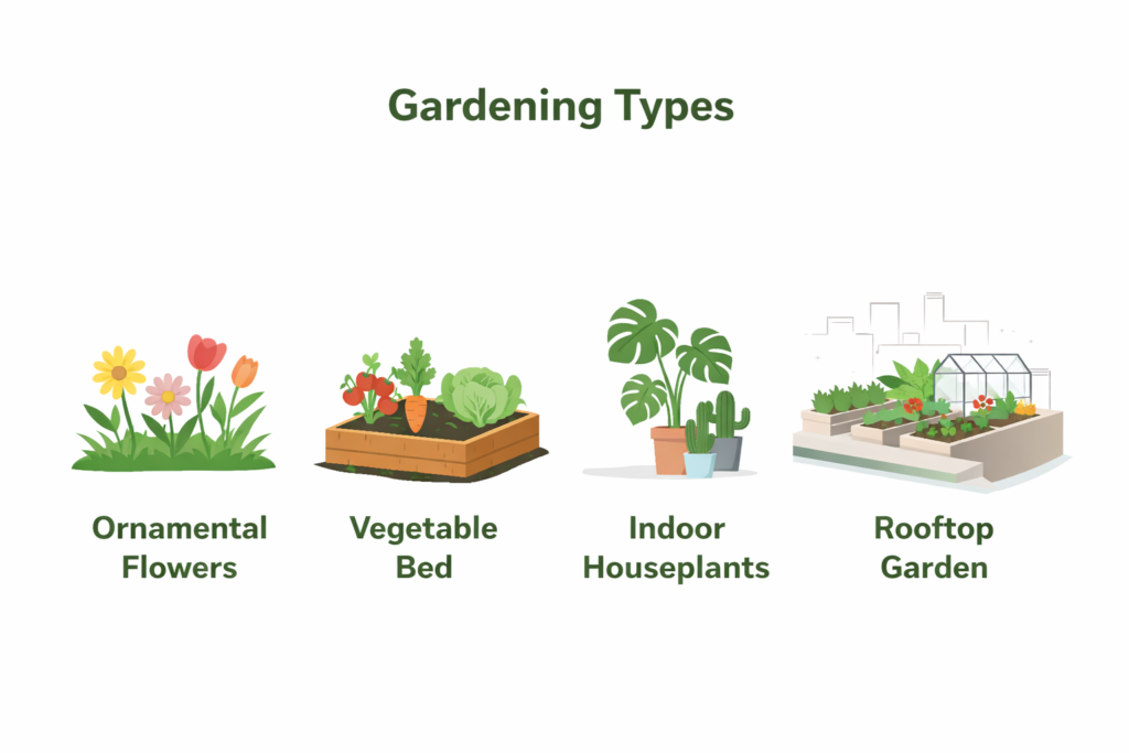 Main types of gardening styles