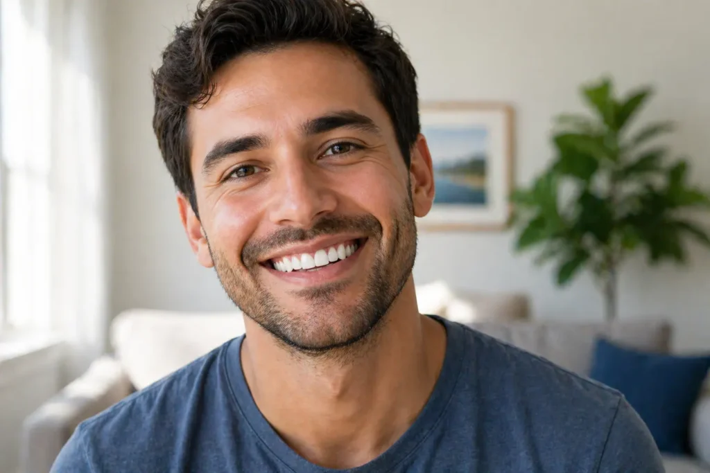 healthy clean teeth after proper home dental care