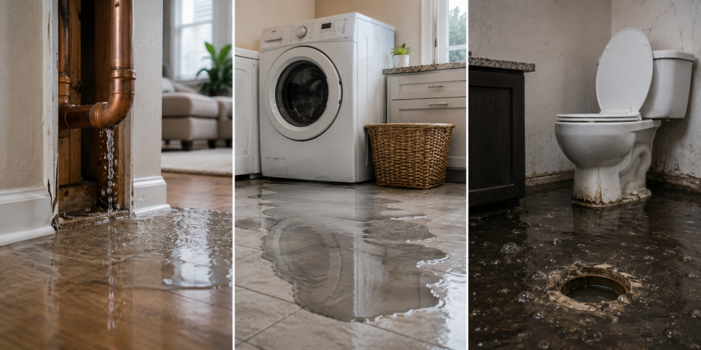 Clean gray and black water damage categories for home cleanup