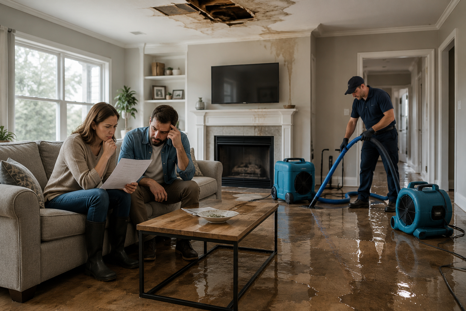 Does home insurance cover water damage cleaning after a burst pipe