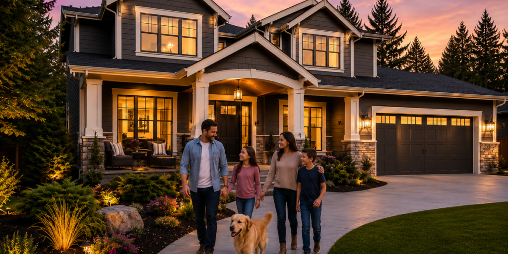 Beautiful improved home showing the final results of smart home improvement for safety comfort and value.