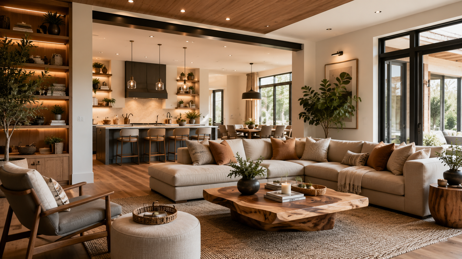 Home improvement magazine inspiration with modern remodeled home interior