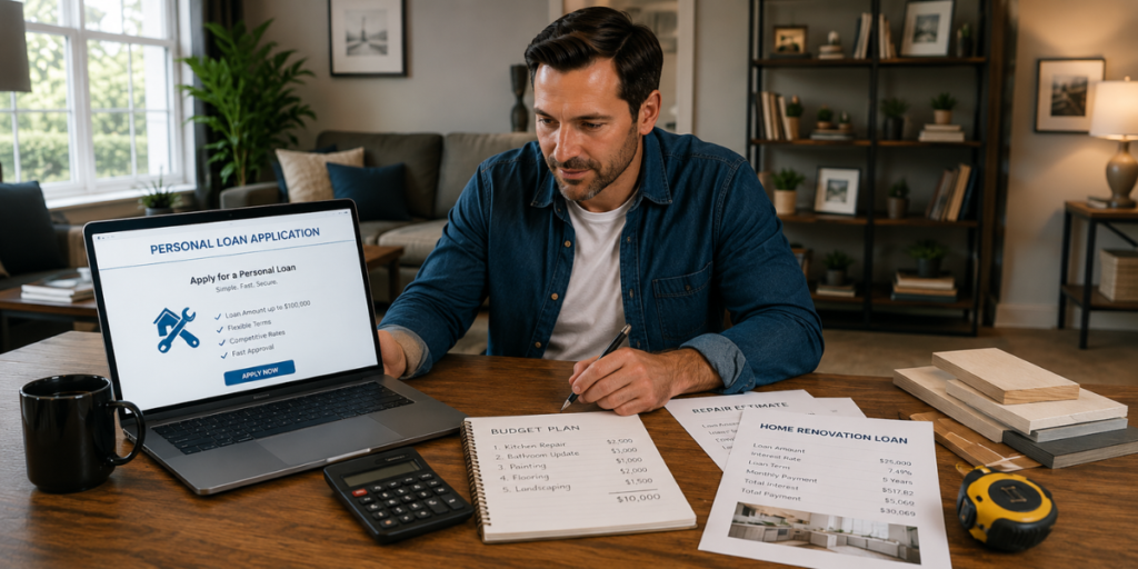 Personal loan for home repairs and renovation financing