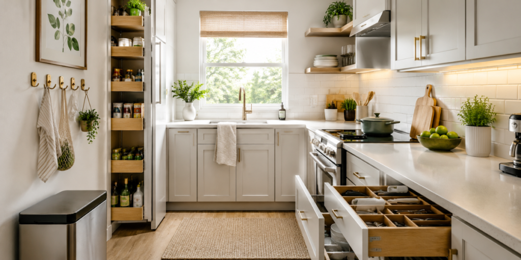 Small kitchen DIY storage upgrades for small houses