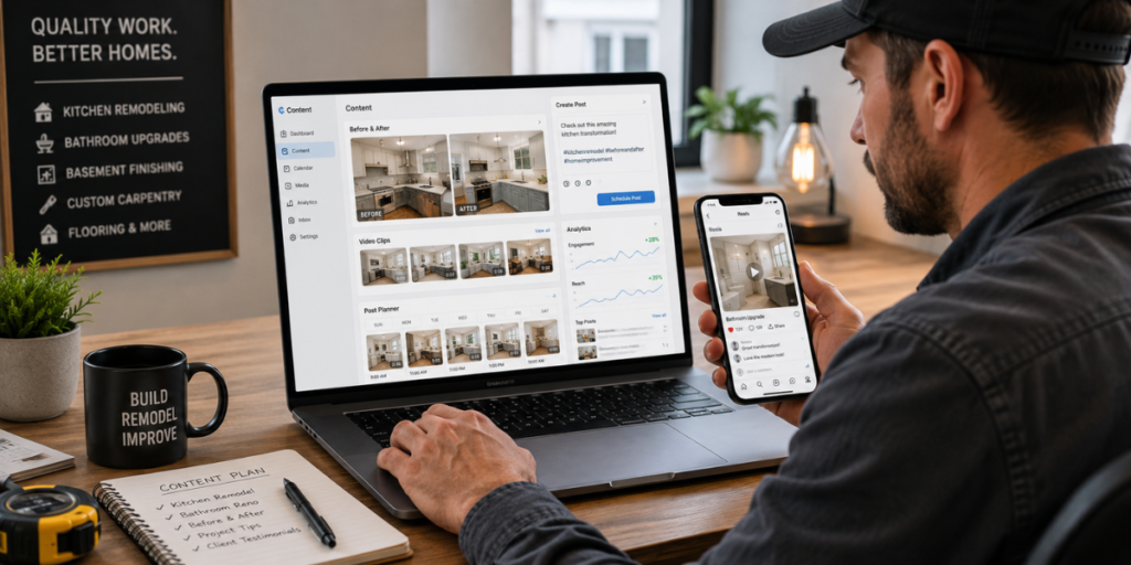 Contractor using social media platforms to generate home improvement leads