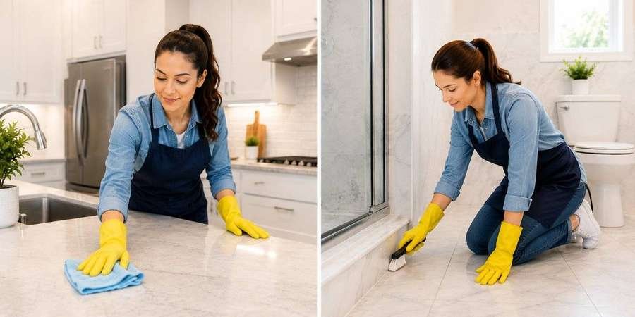 standard cleaning vs deep cleaning home service comparison