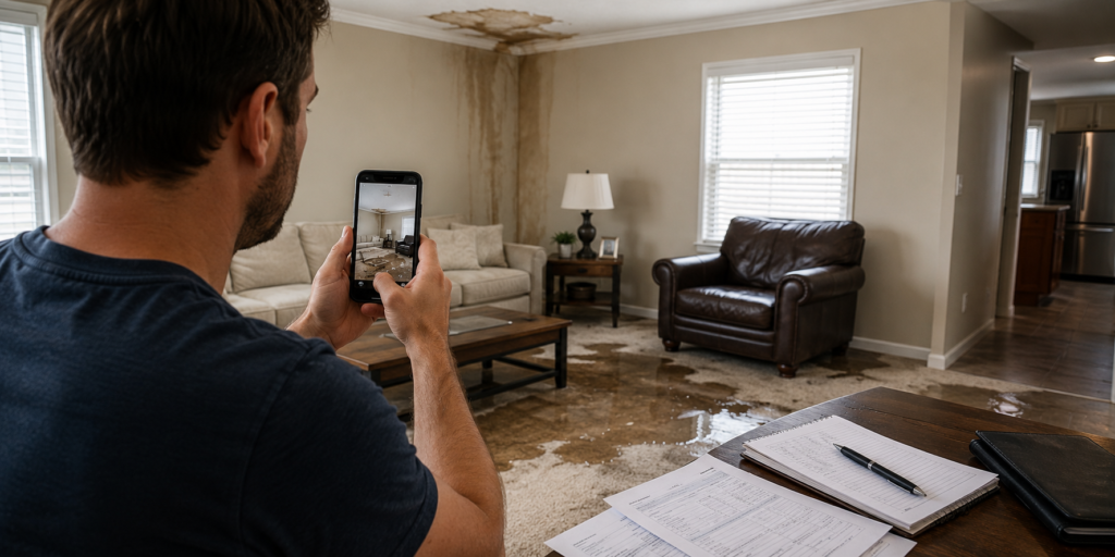 Covered and not covered water damage cleaning situations