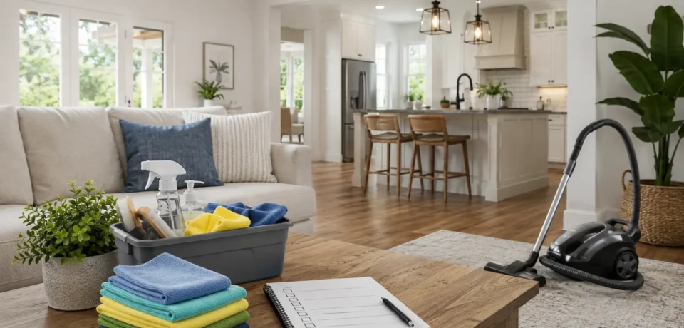best cleaning routine for my home with simple cleaning supplies