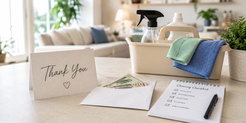 House cleaner tipping guide before FAQ section