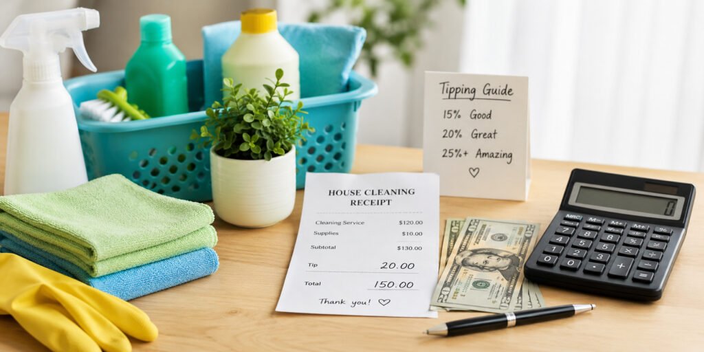 How much to tip a house cleaner for regular or one time cleaning