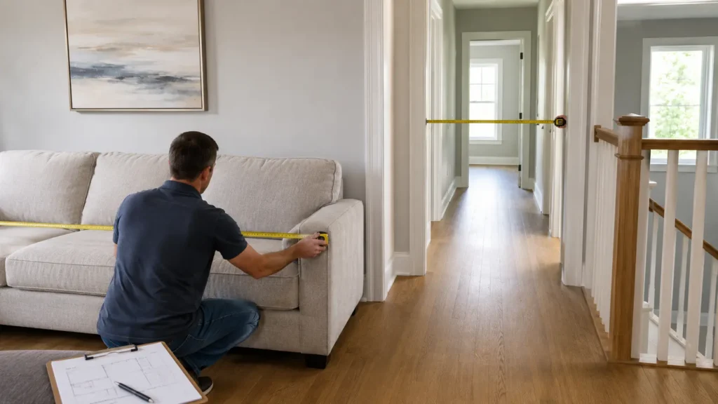 Measuring a sofa